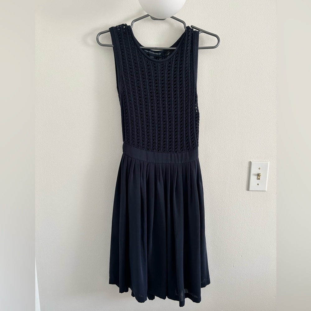 Navy Blue crochet midi dress Sz 2